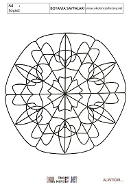 Mandala boyama sayfaları